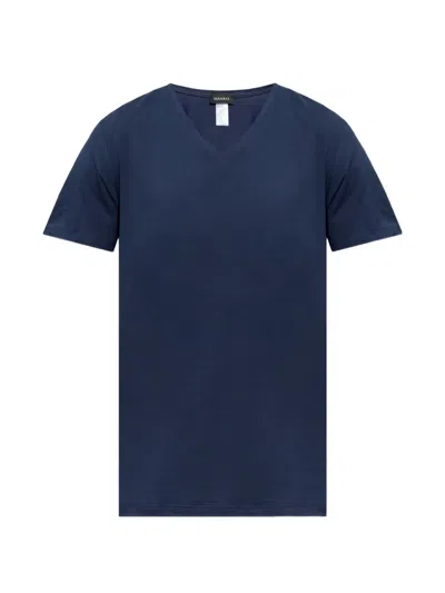 Hanro V-neck T-shirt In Black