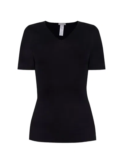Hanro V-neck T-shirt In Black