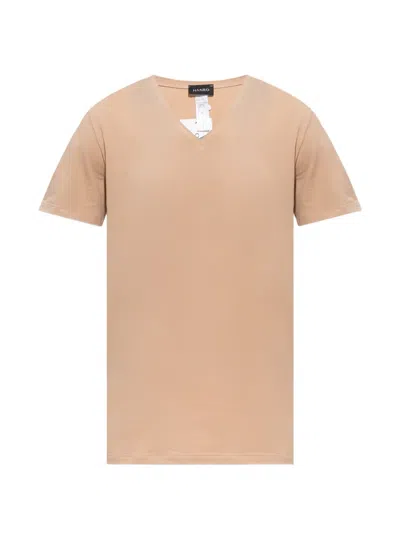 Hanro V-neck T-shirt In Gold