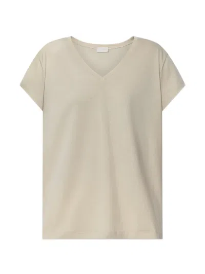 Hanro V-neck T-shirt In Neutral