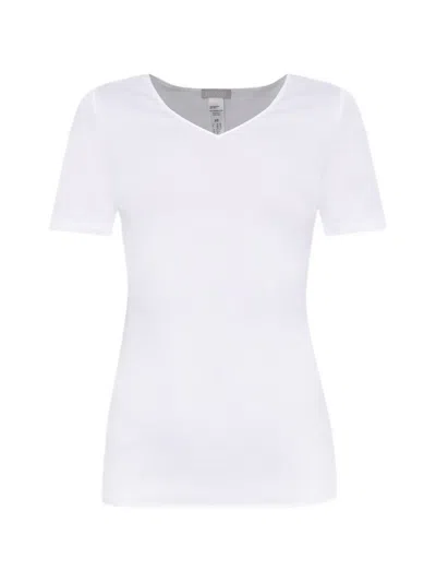 Hanro V-neck T-shirt In White