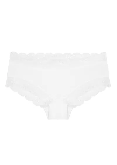Hanro White Lace-trimmed Briefs