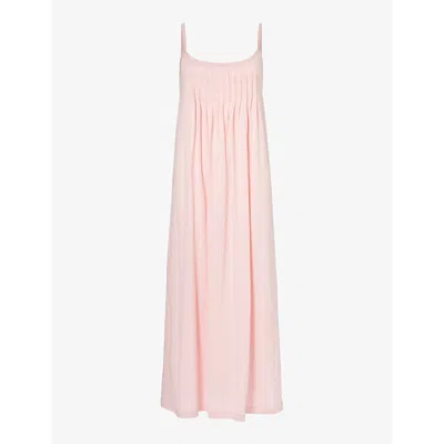 Hanro Womens Coral Pink Juliet Scoop-neck Cotton-jersey Night Dress