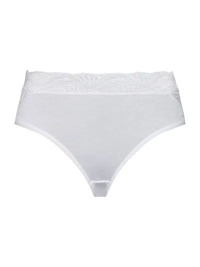 Hanro Women's Cotton Delight Lace-trim Briefs In White