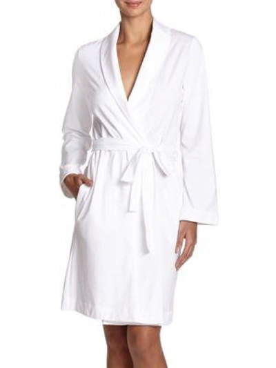 Hanro Women's Cotton Robe In White