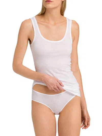 Hanro Women's Ultralight Daywear Mercerized Cotton Tank In White