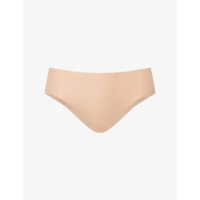 Hanro Womens Beige Invisible High-rise Stretch-cotton Briefs Xs In Neutral
