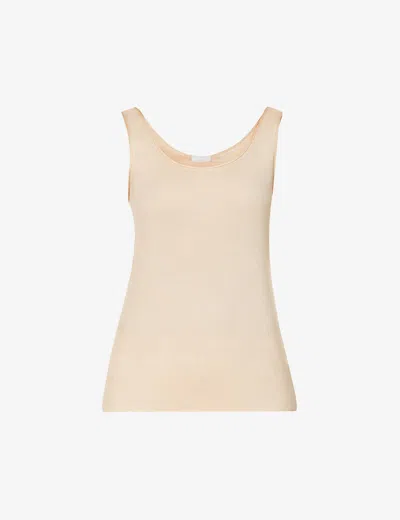 Hanro Cotton Seamless Round Neck Cotton Tank Top In Multi