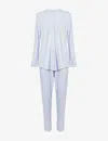 Hanro Pure Essence Cotton-jersey Pyjama Set In Blue Glow