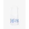 Hanro Womens Floral-embroidered Spaghetti-strap Cotton Nightdress White