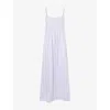 Hanro Womens Purple Heather Juliet Spaghetti-strap Cotton-jersey Night Dress Xs