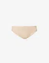 Hanro Seamless Midi Mid-rise Cotton-jersey Briefs In Nude (lingerie)