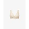Hanro Womens Iced Cappuccino Moments Soft-cup Stretch-lace Bra