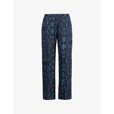 Hanro Womens Marlene Floral-print Woven Trousers Glowing Damask