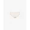 Hanro Womens Touch Feel Mid-rise Stretch-woven Briefs Melon Soda