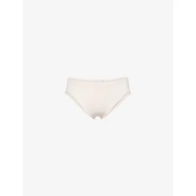 Hanro Womens Touch Feel Mid-rise Stretch-woven Briefs Melon Soda