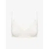 Hanro Womens Misty White Ruby Soft-cup Stretch-lace Bra In White