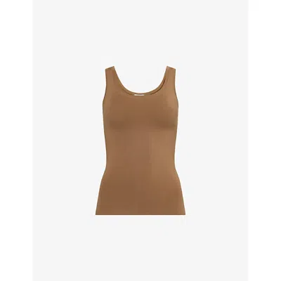 Hanro Womens Touch Feeling Stretch-woven Vest Top Mochaccino In Mochaccino