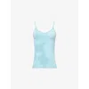 Hanro Womens Ocean Tie Dye Style Icon V-neck Cotton-jersey Top