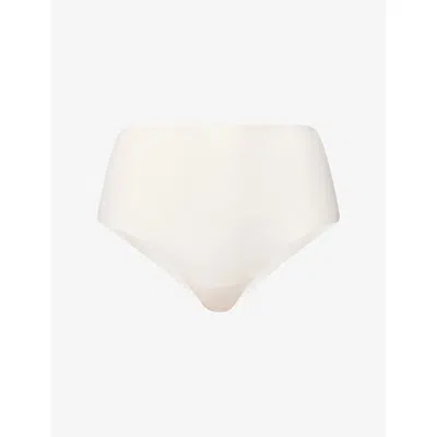 Hanro Womens Powder Invisible High-rise Stretch-cotton Briefs In White