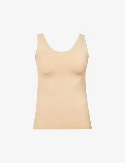 Hanro Touch Feeling Scooped Stretch-jersey Top In Beige