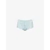 Hanro Womens Tourmaline Blue Moments Maxi Stretch-lace Briefs