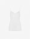 Hanro Womens White Seamless Cotton Camisole