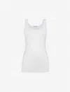 Hanro Womens White Seamless Cotton Vest Top