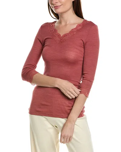 Hanro Wool & Silk-blend Shirt In Red