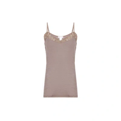 Hanro Wool And Silk Camisole In Pink