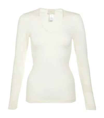 HANRO WOOL AND SILK LONG SLEEVE TOP