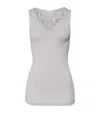 Hanro Wool-silk Celeste Tank Top In Silver