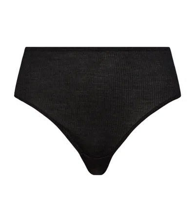 Hanro Wool-silk Maria Maxi Briefs In Phantom