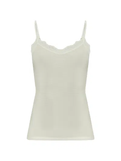 Hanro Woolen Lace Camisole Top In Neutral