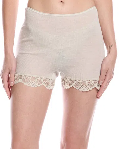Hanro Woolen Lace Wool & Silk-blend Boyleg In Neutral