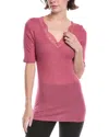 Hanro Woolen Lace Wool & Silk-blend Fitted Top In Pink