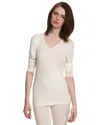 Hanro Merino Wool And Silk-blend Jersey Top In Cygne Ivory