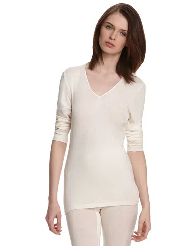 HANRO WOOLEN SILK BASIC LONG SLEEVE SHIRT,71418