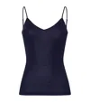 Hanro Woolen Silk Camisole In Blue