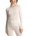 Hanro Woolen Silk Long Sleeve Shirt In Cygne
