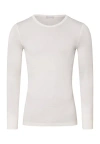 Hanro Woolen Silk Long Sleeve Crewneck Tee In Cygne