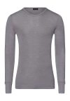 Hanro Woolen Silk Long Sleeve Shirt In Nordic Grey