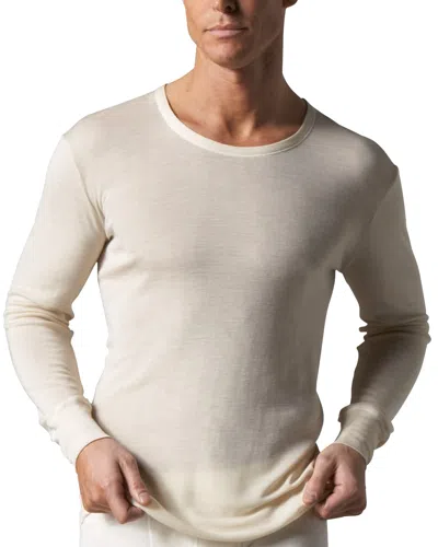 Hanro Woolen Silk Long-sleeve Shirt In White