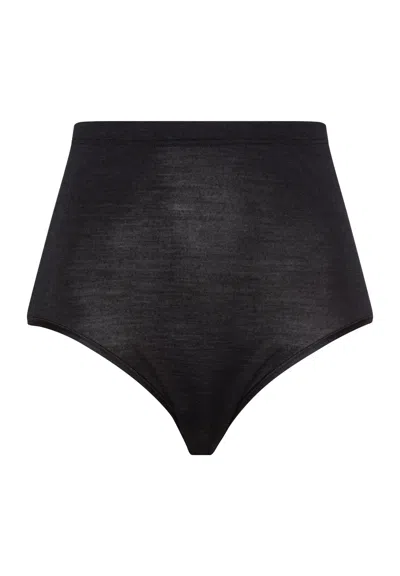 Hanro Woolen Silk W Wool And Silk Full Brief In Black