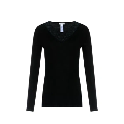 Hanro Woolen Tank Top In Black