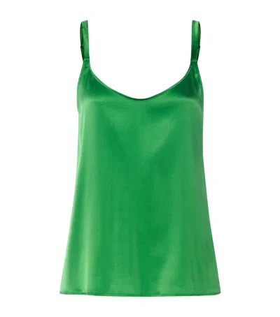 Hanro X Charlotte Adam Silk-blend Camisole In Green