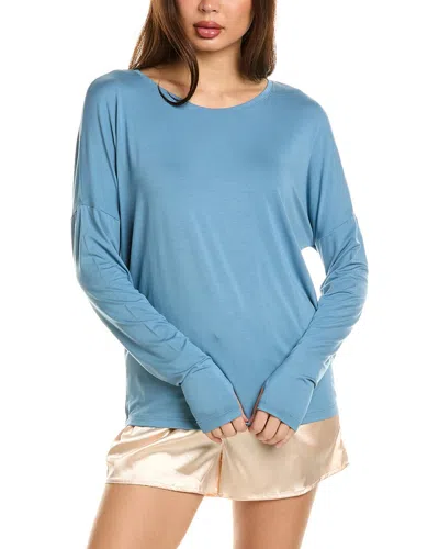 Hanro Yoga Relaxed Round Neck Top In Grey