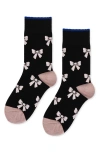 Hansel From Basel Bouclé Crew Socks In Black