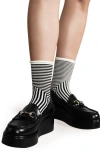 Hansel From Basel Corbusier Stripe Crew Socks