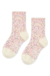 Hansel From Basel Disco Short Crew Socks In Multi White